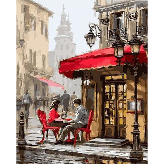 Couple at a cafe