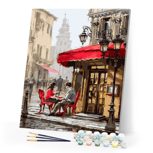 Couple at a cafe