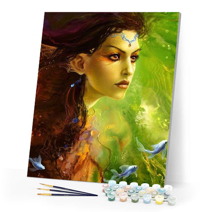 Beauty Woman and Fishes