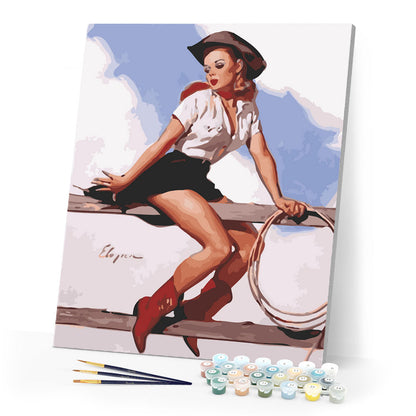 Vintage Pin-up with Lasso