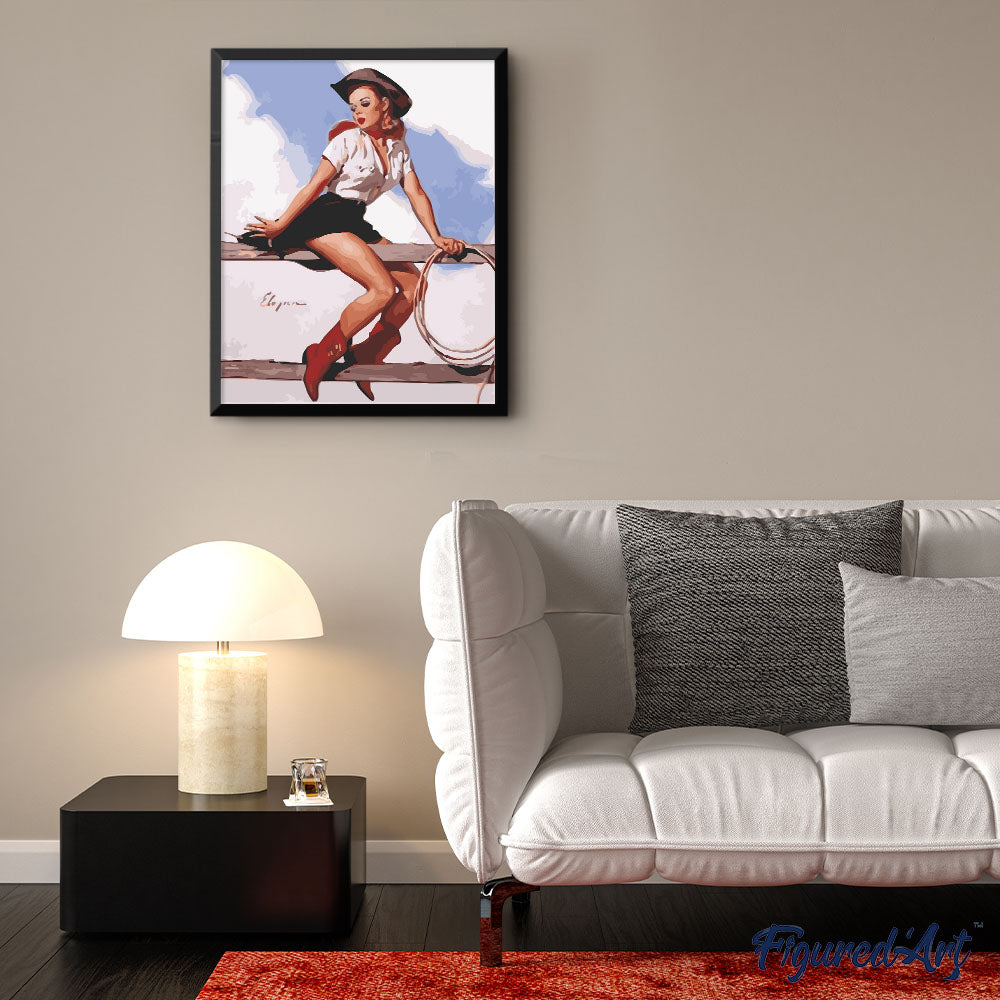 Vintage Pin-up with Lasso