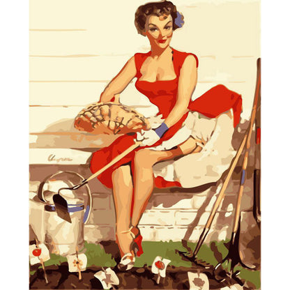 Pin-up and gardening