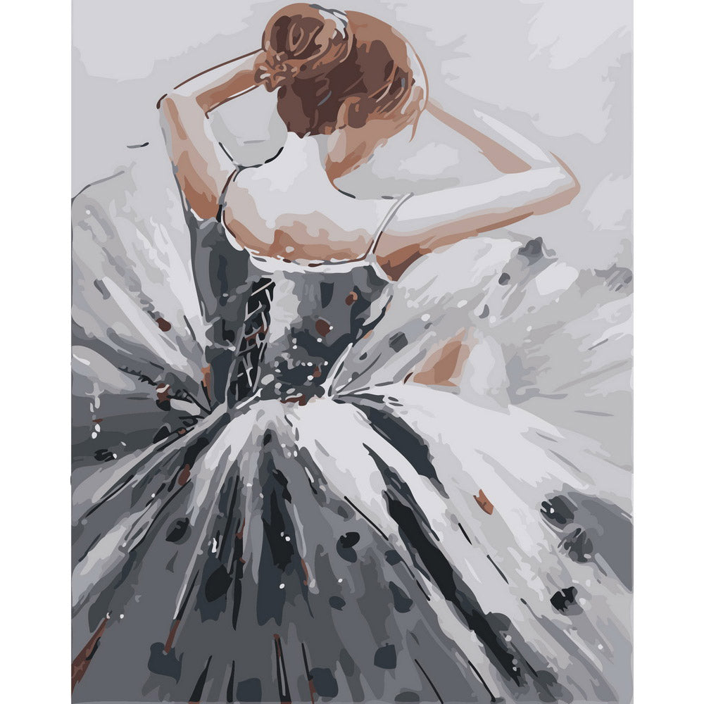 Dancer and Grey Dress