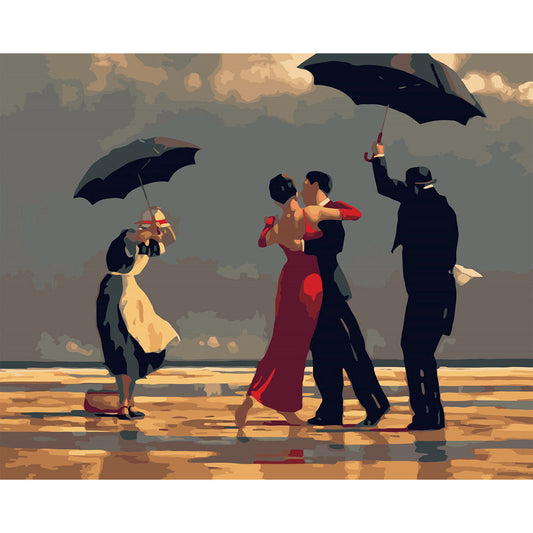 Dancers retro on the Beach