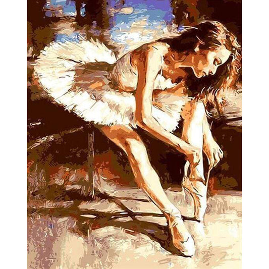 A Ballerina getting Ready