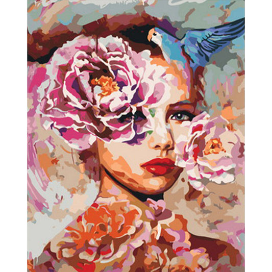 Woman with Roses