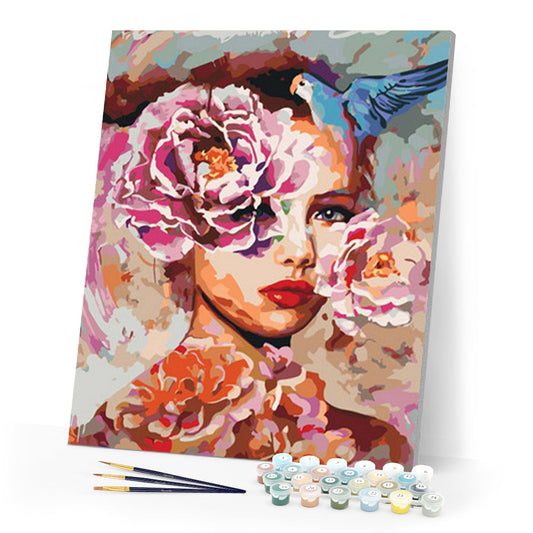 Woman with Roses
