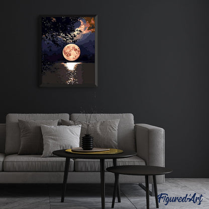Moon Reflection on the Lake
