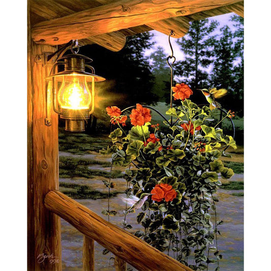 Lantern under the porch