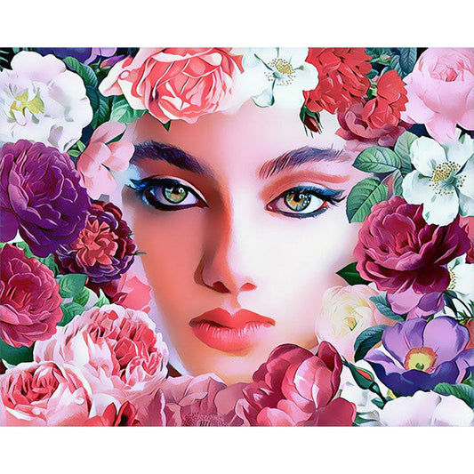 Face and flowers 2