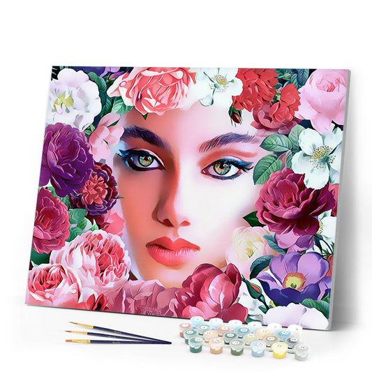 Face and flowers 2