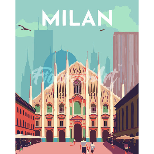 Reiseplakat Mailand