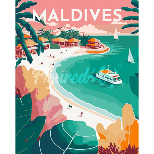 Reiseplakat Malediven