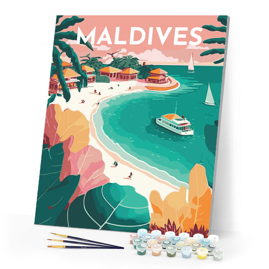 Reiseplakat Malediven