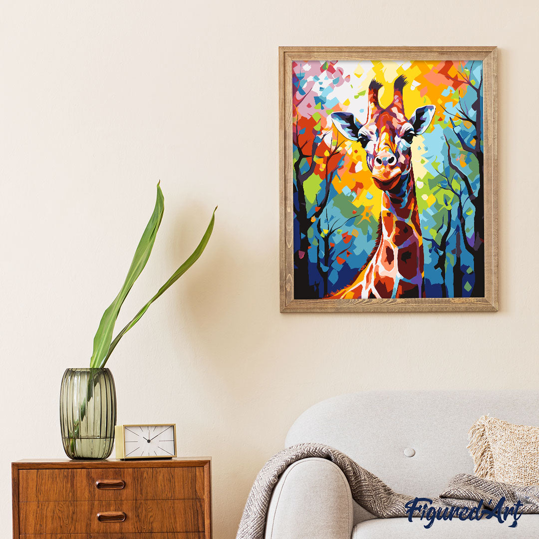 Bunte abstrakte Giraffe