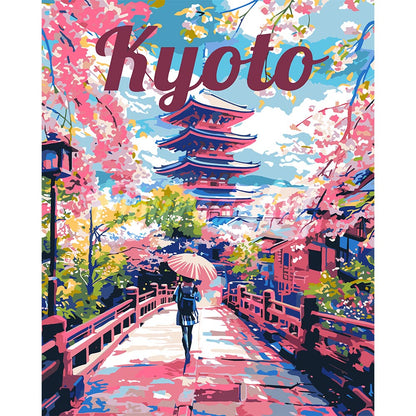 Reiseplakat Kyoto in Blüte