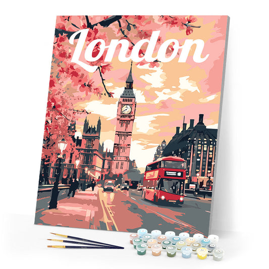 Reiseplakat London in Blüte