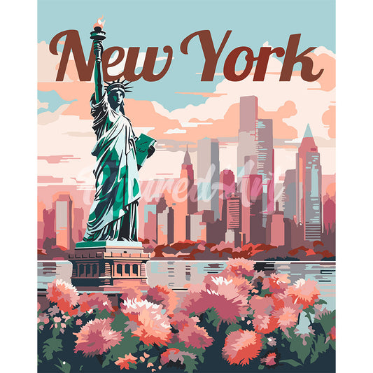 Reiseplakat New York in Blüte