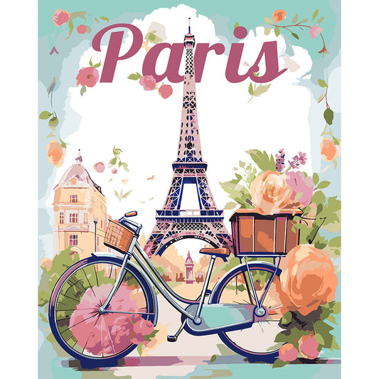 Reiseplakat Paris in Blüte