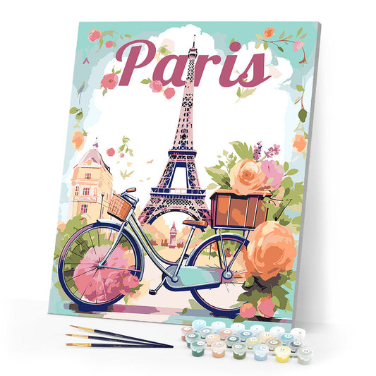 Reiseplakat Paris in Blüte