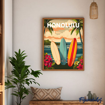 Reiseplakat Honolulu