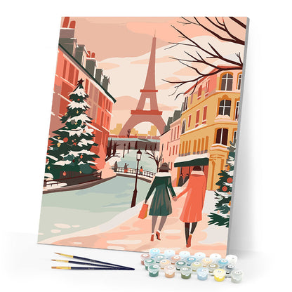 Parisian Holiday Scene