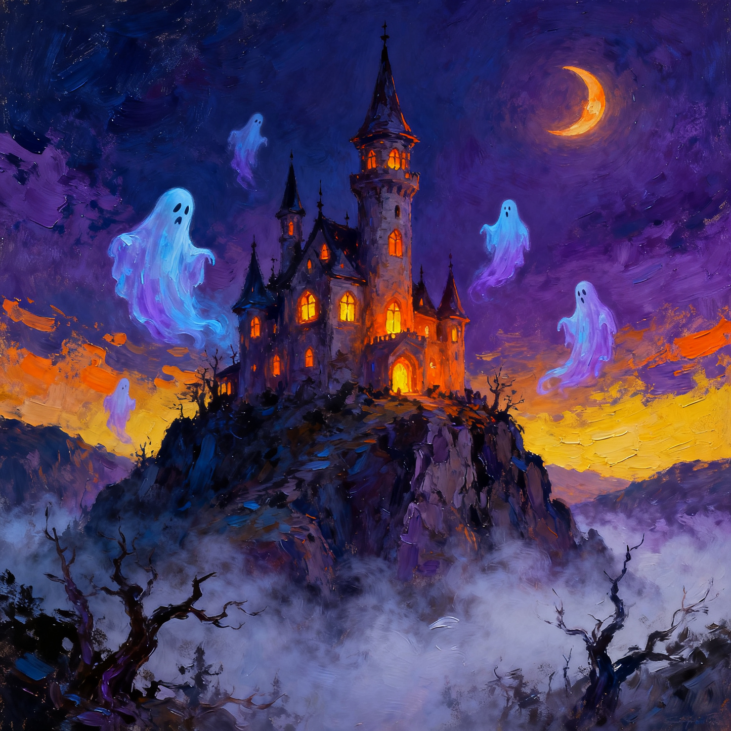 Haunted Castle - Paint by Numbers