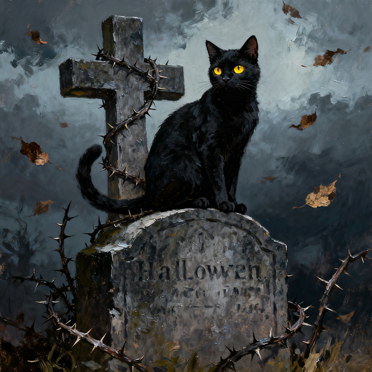 Cat in the cemetery - Paint by Numbers