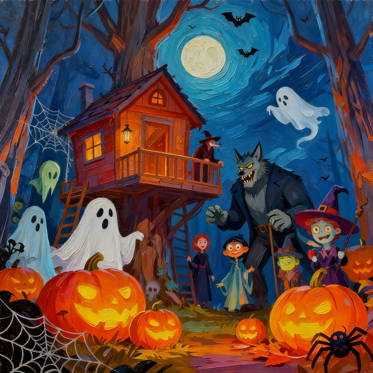 Halloween Monster House - Paint by Numbers