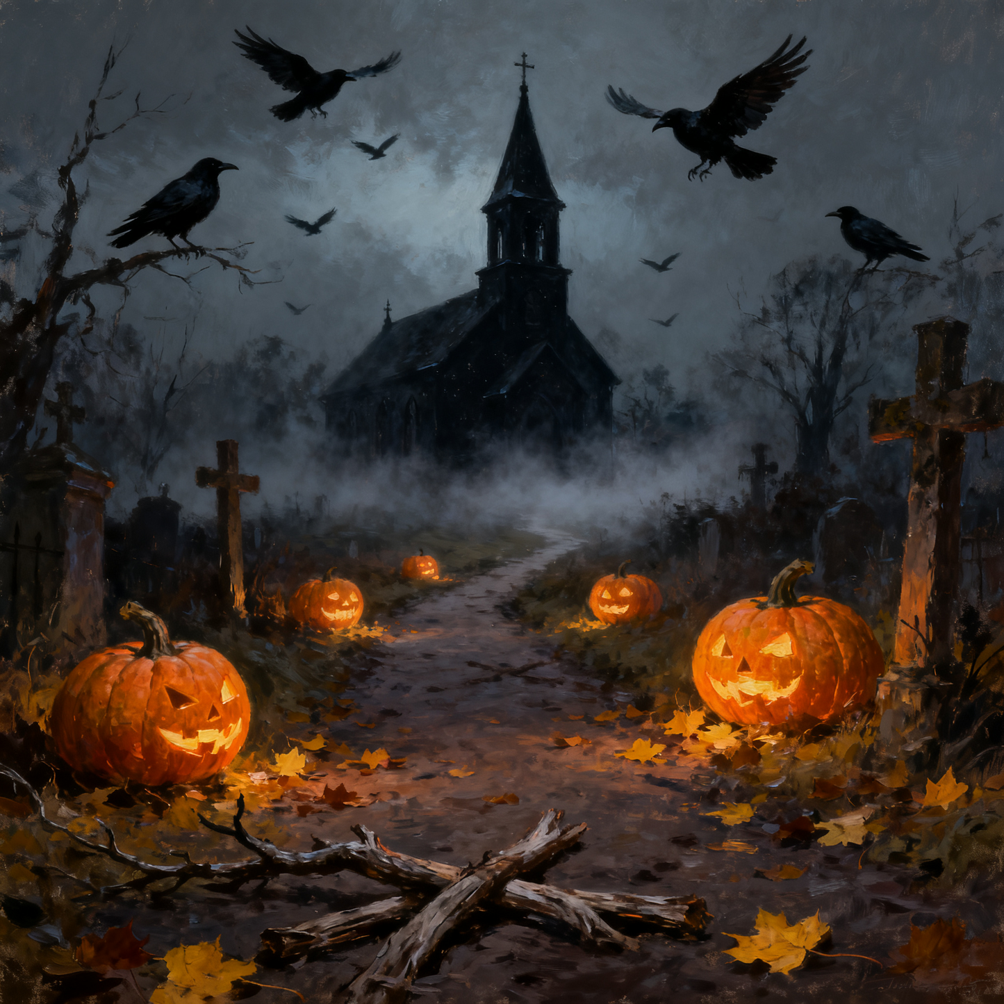 Horror Dark Castle - Paint by Numbers