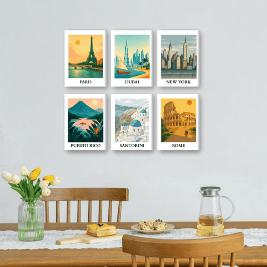 Malen nach Zahlen ¨C 6 Mini-Gem?lde | Weltreise-Set