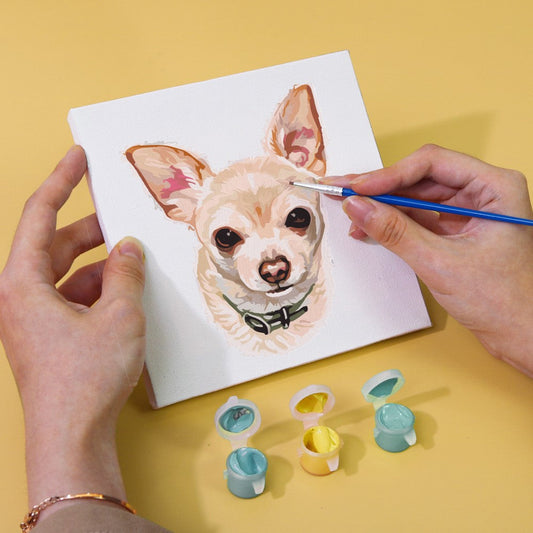 Malen nach Zahlen - 6 Mini-Gem?lde | Hunde Set