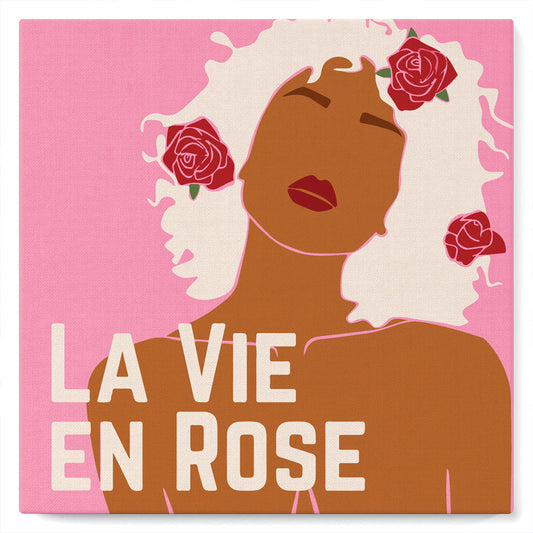 Mini Paint by numbers 8x8 framed - La Vie en Rose