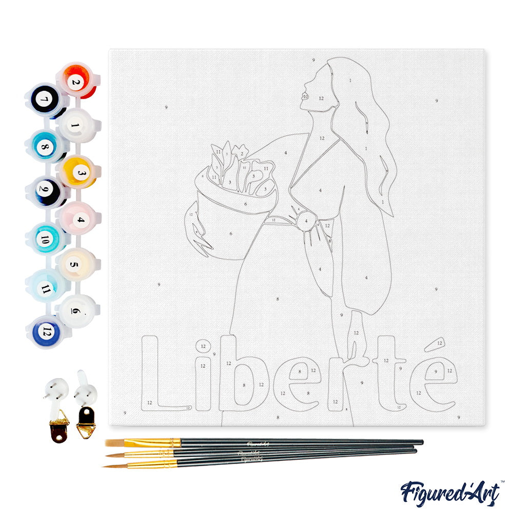 Mini Paint by numbers 8x8 framed - Beauty and Liberty