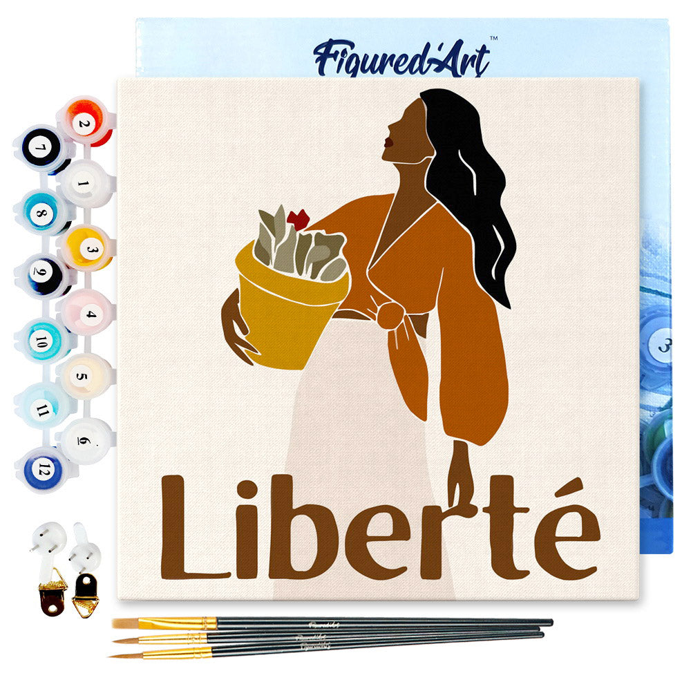 Mini Paint by numbers 8x8 framed - Beauty and Liberty