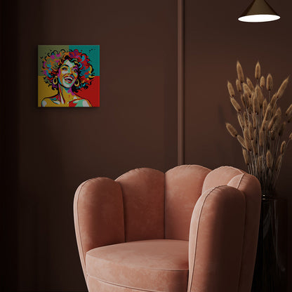 Mini Paint by numbers 8x8 framed - Vibrant Latina Pop Art