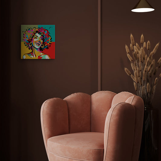 Mini Paint by numbers 8x8 framed - Vibrant Latina Pop Art