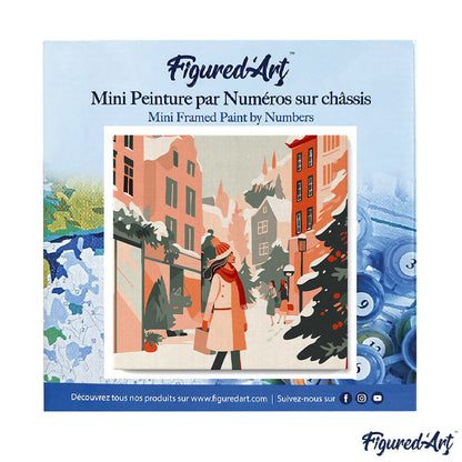 Mini Paint by numbers 8x8 framed - Winter Shopping