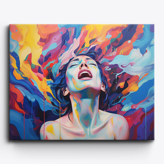 Abstrakte Frau gemalt