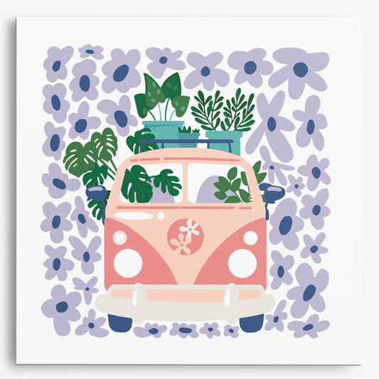 Retro Blossom Bus Mini-Bausatz