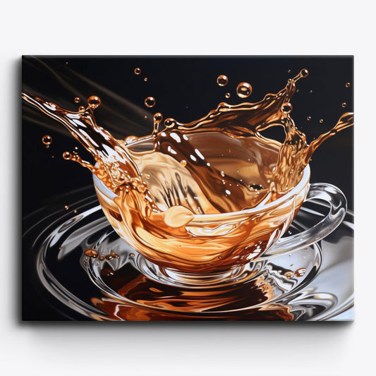 Kaffeespritzer abstrakt
