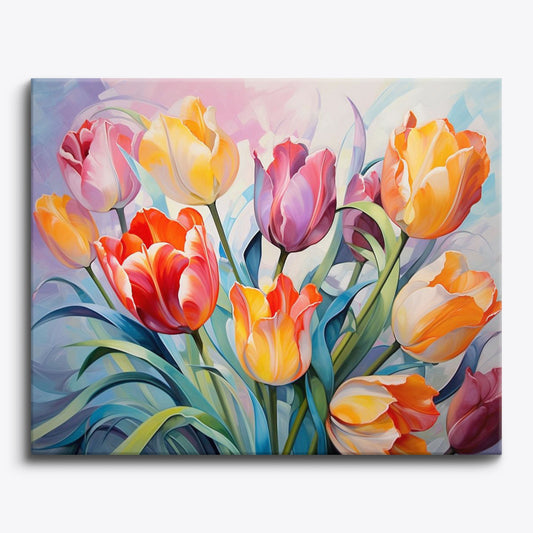 Bunter Tulpenstrauß