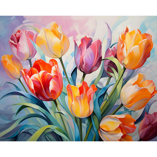 Bunter Tulpenstrauß