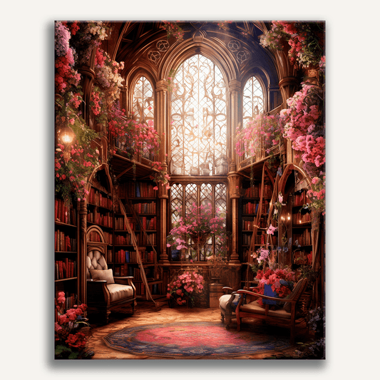 Verzauberte Blumenbibliothek