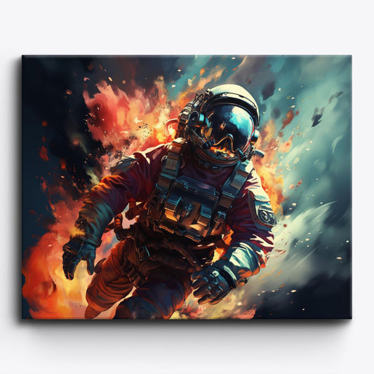 Flammender Astronaut