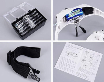 Lupen LED-beleuchtete Stirnband-Lupenlampe
