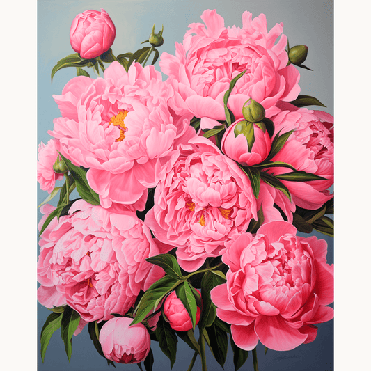 Rosa Pfingstrosen-Perfektion