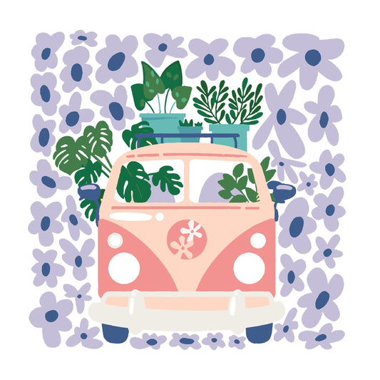 Retro Blossom Bus Mini-Bausatz