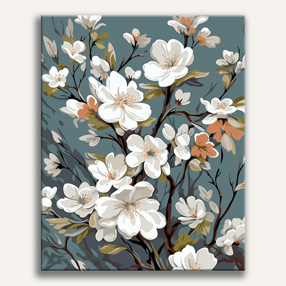 Wandteppich mit Frühlingsblüten