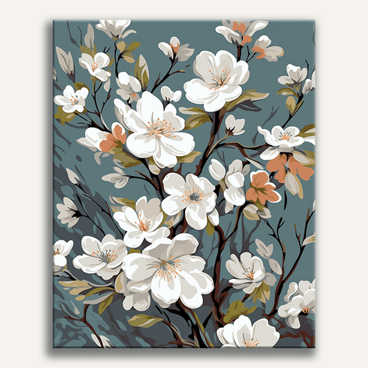 Wandteppich mit Frühlingsblüten